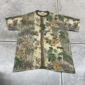 vintage redhead realtree camo made in usa small logo pocket hunting shirt xxl